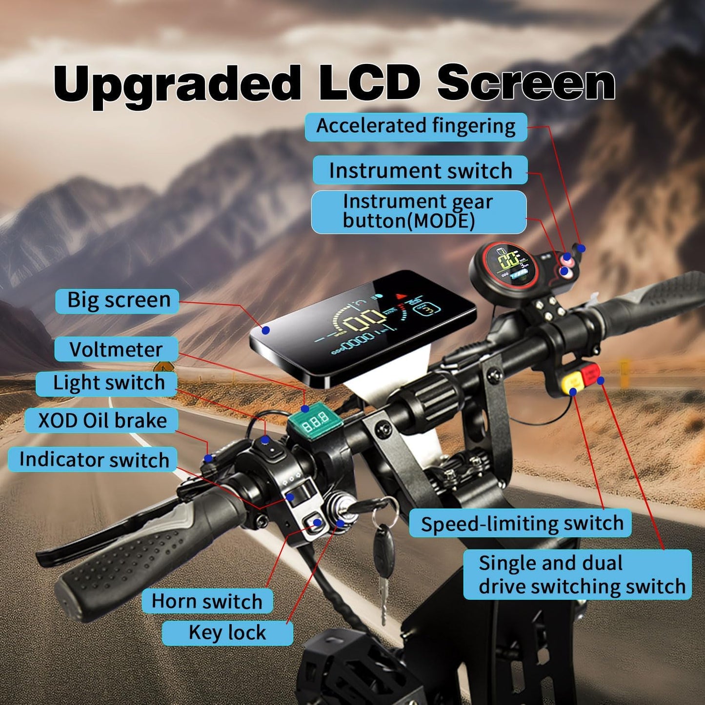 Electric Scooter Pro Off-Road LCD Display [FREE SHIPPING]